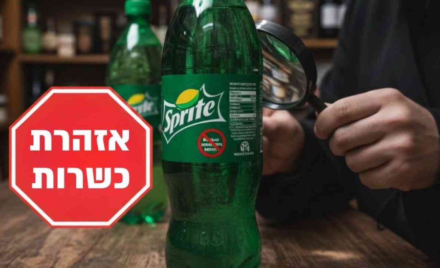 אזהרת כשרות לשוהים באומן שימו לב לסוג מסוים של 'ספרייט' האסור בשתייה